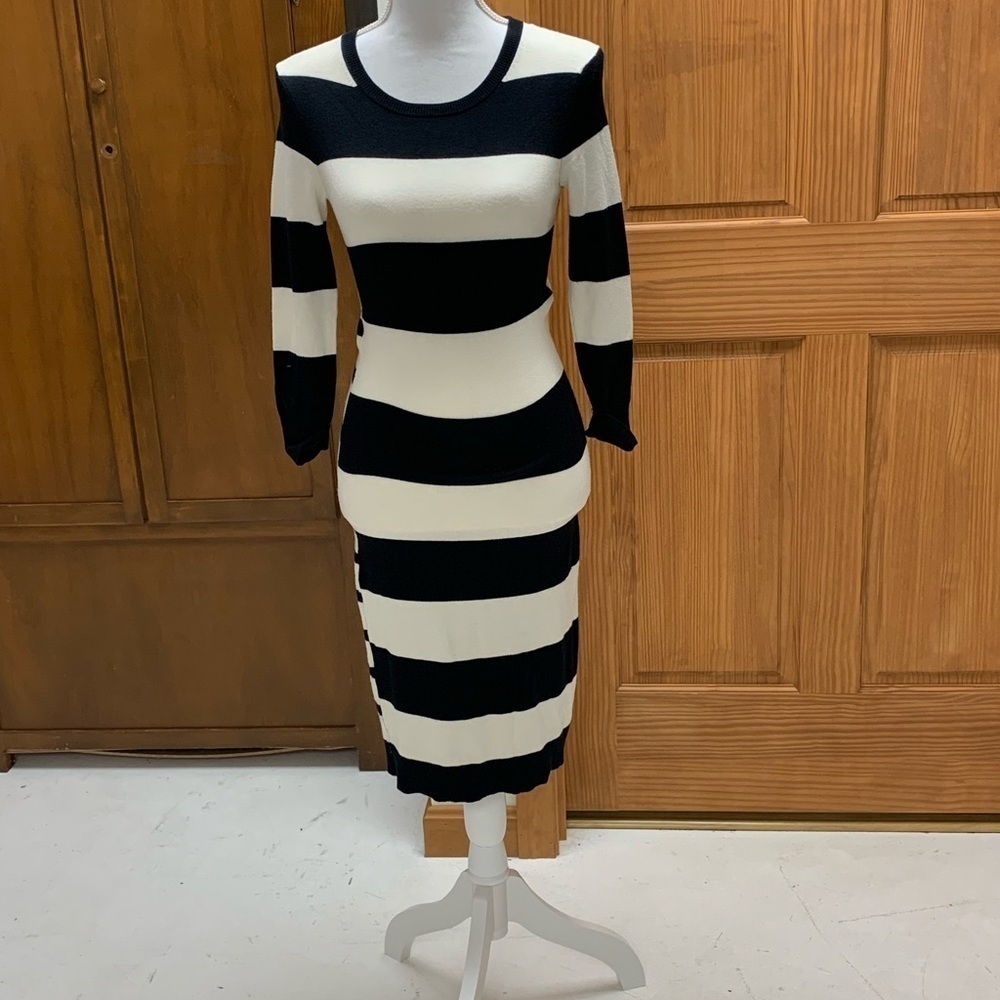 Philosophy striped  knit rayon spandex sweater dress XS